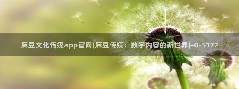 麻豆传媒官网在哪找：麻豆文化传媒app官网(麻豆传媒：数字内容的新世界)